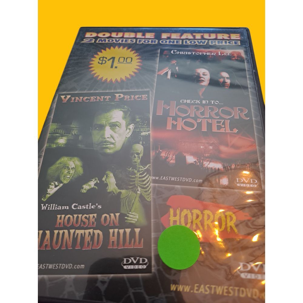 East West DVD Double Feature Horror‎ Movies House on Haunted Hill & Horror Motel